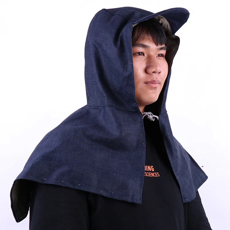 厂家直防尘披肩帽工厂搬运工人耐磨工作帽紧透仔布劳保帽