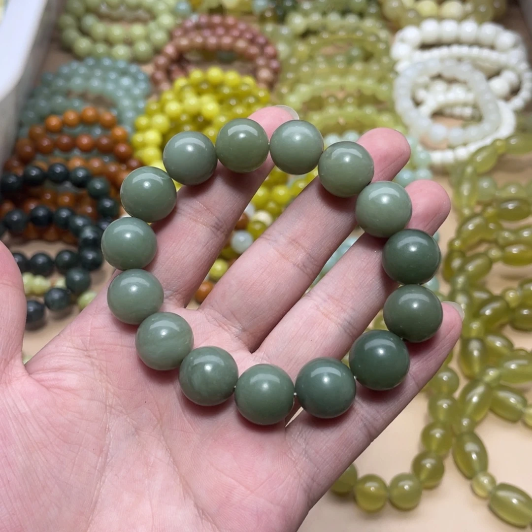 蛇纹石玉未镶嵌手链