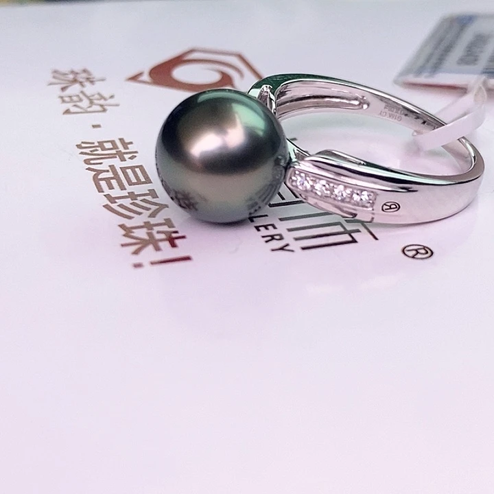 18K金镶嵌戒指海水珍珠