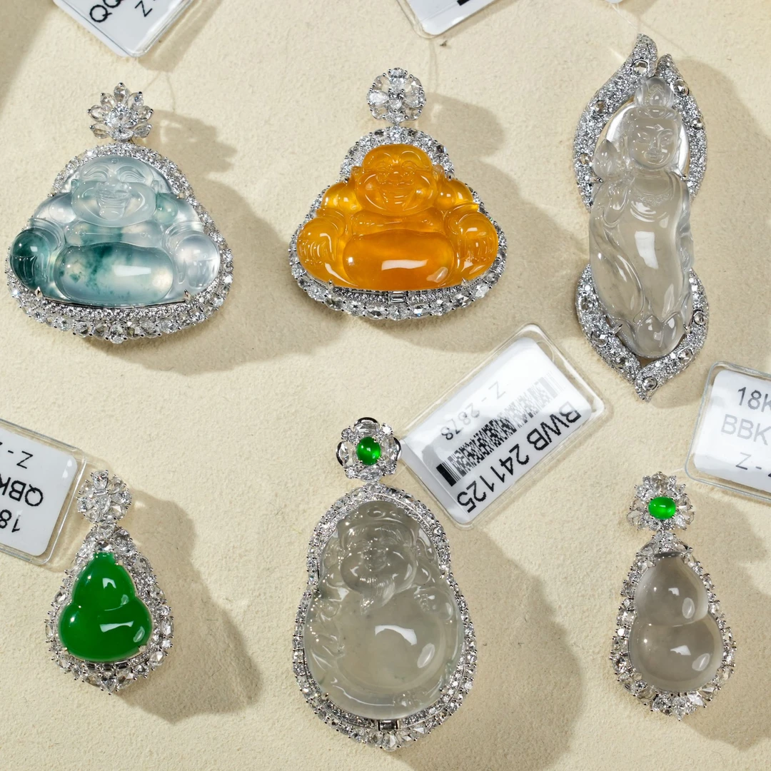 翡翠吊坠1件-18K金-多样性发货只发一件-GX1-JX|CXQ21