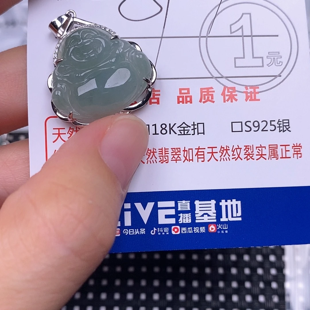 翡翠银S925镶嵌颈饰