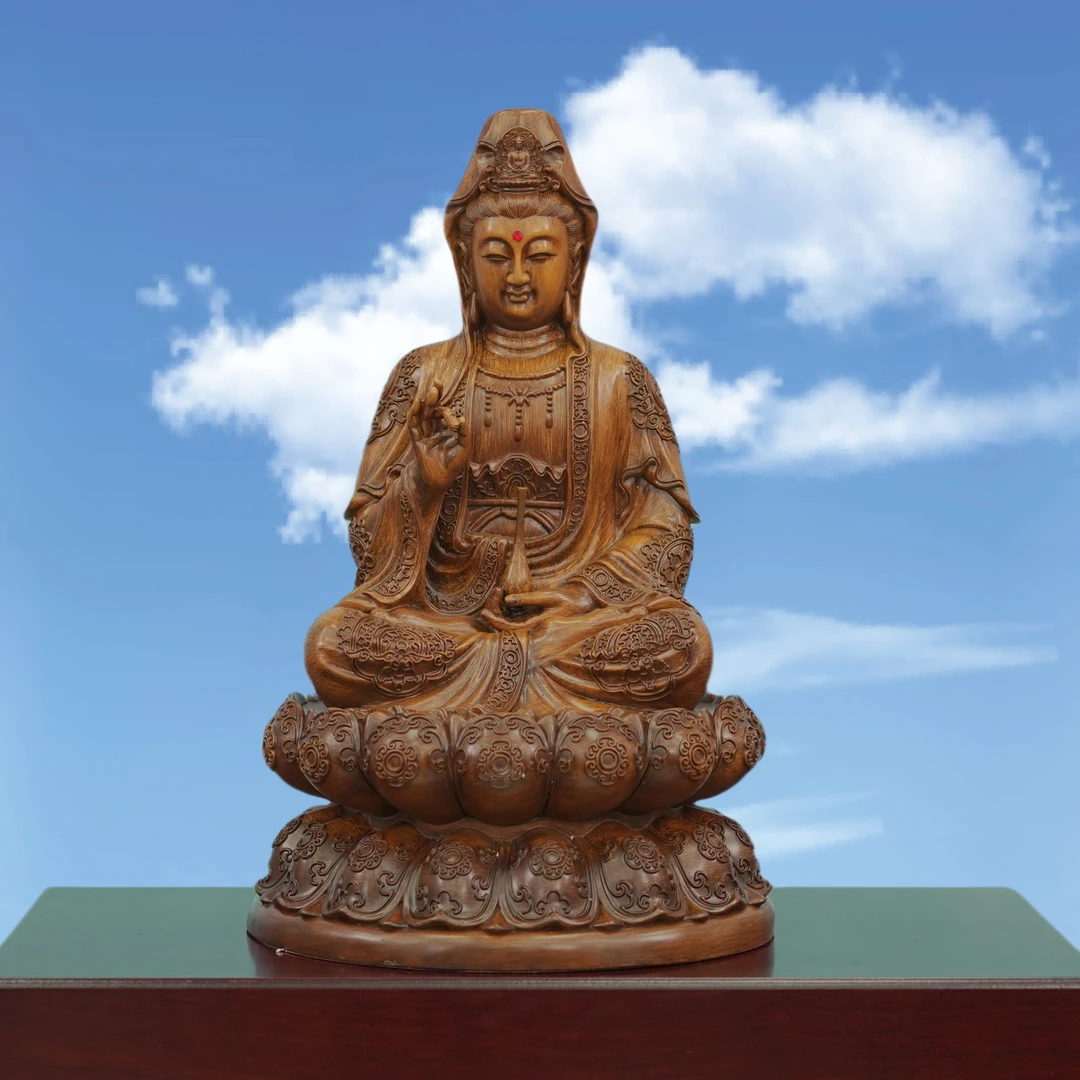 坐莲观音长31cm高49cm（JLY)公司开业办公室商务礼品 高端玄关摆件