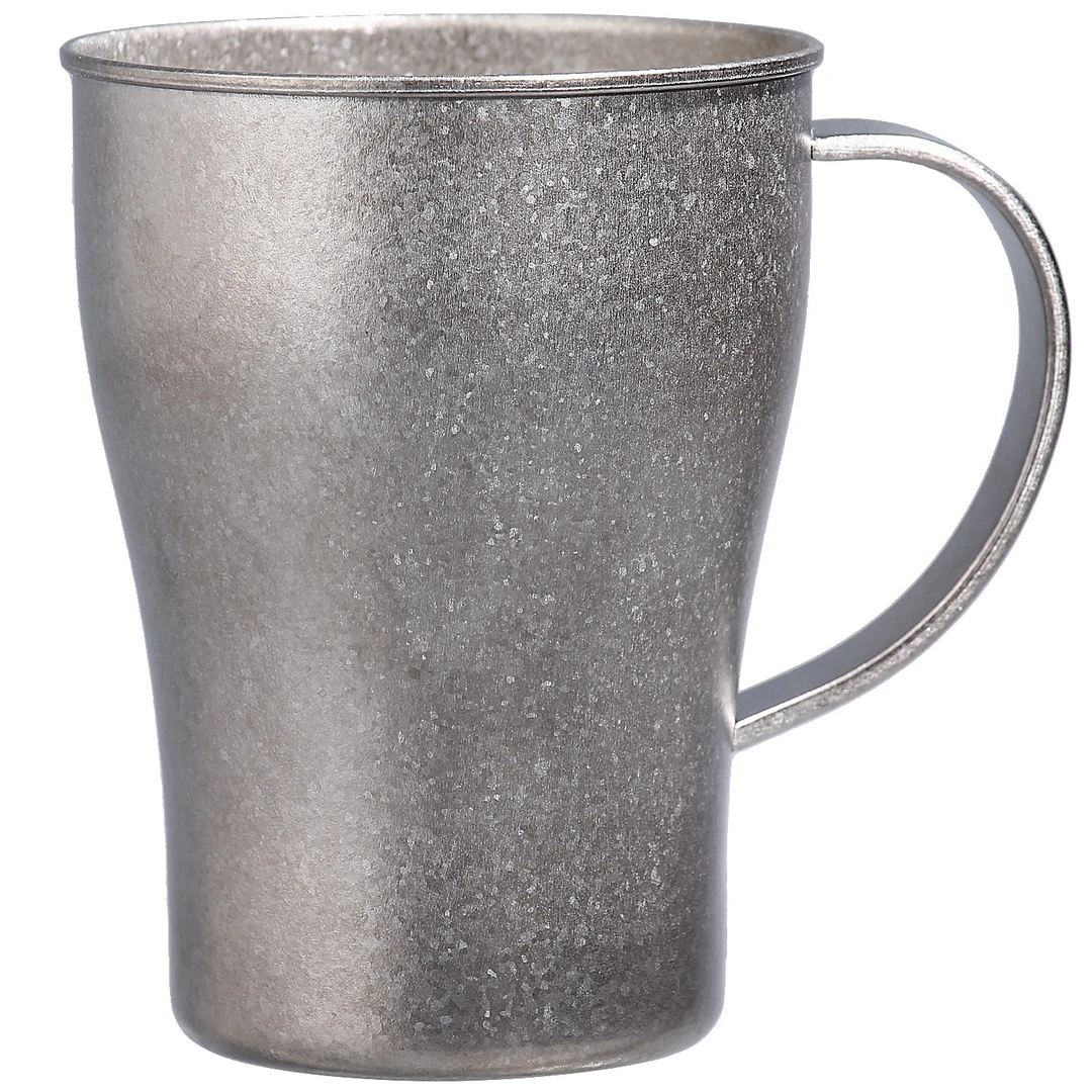 马克杯喝水杯简约纯钛单层吸管杯办公室家用咖啡水杯啤酒杯马克杯