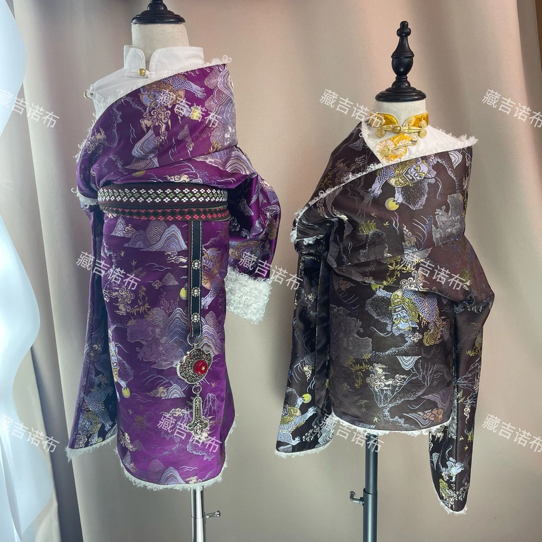 【貔貅】儿童演出服藏式民族风传统印花套装冬季男女同款加绒藏袍