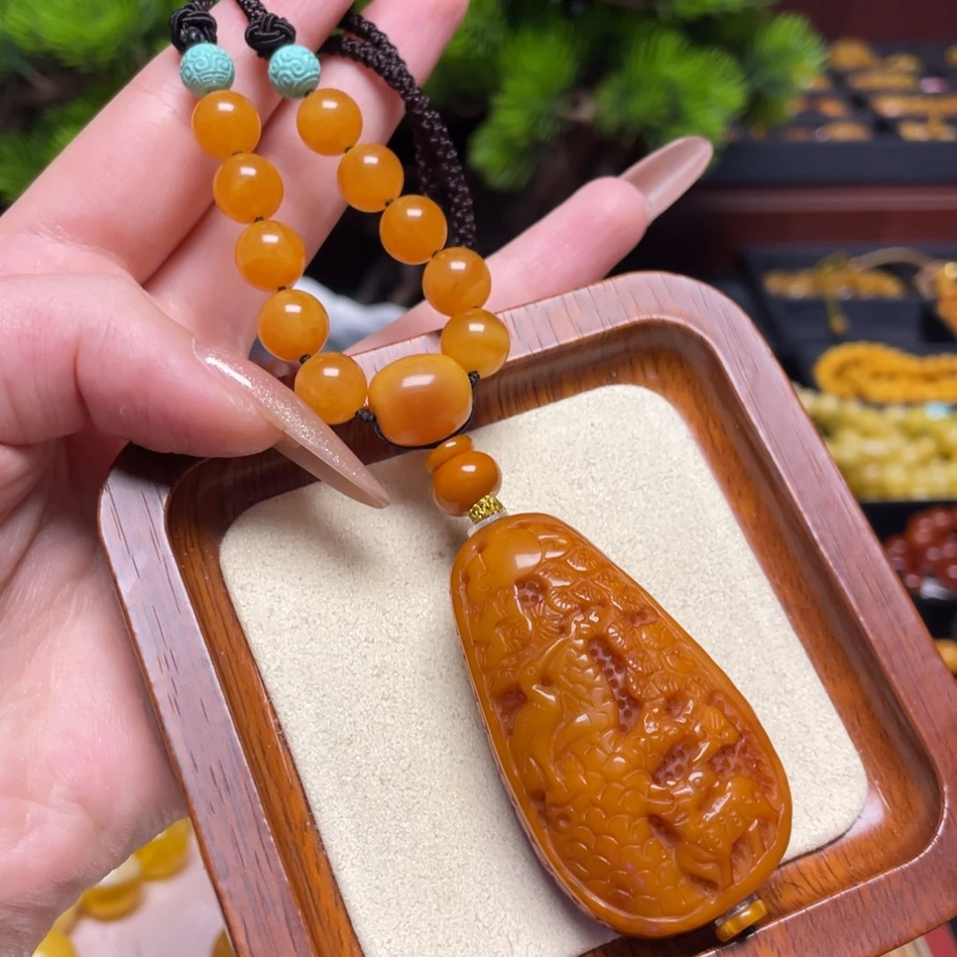 蜜蜡颈饰未镶嵌项链
