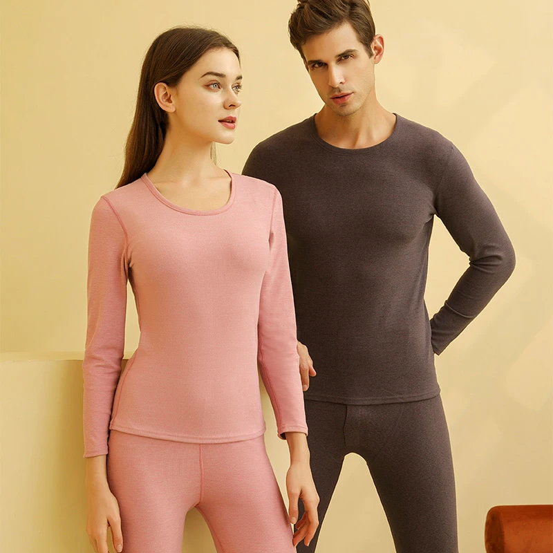 【YUYU】#2198德绒保暖内衣男女士套装秋衣秋裤女速热打底衫