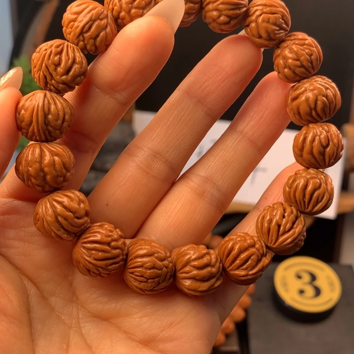 文玩核桃手串15金豆