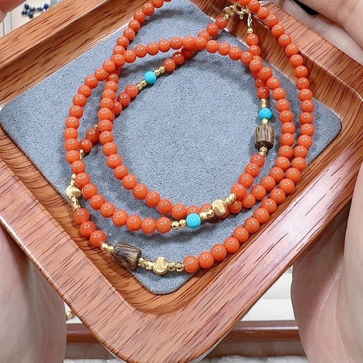 南红玛瑙颈饰银S925镶嵌吊坠多宝