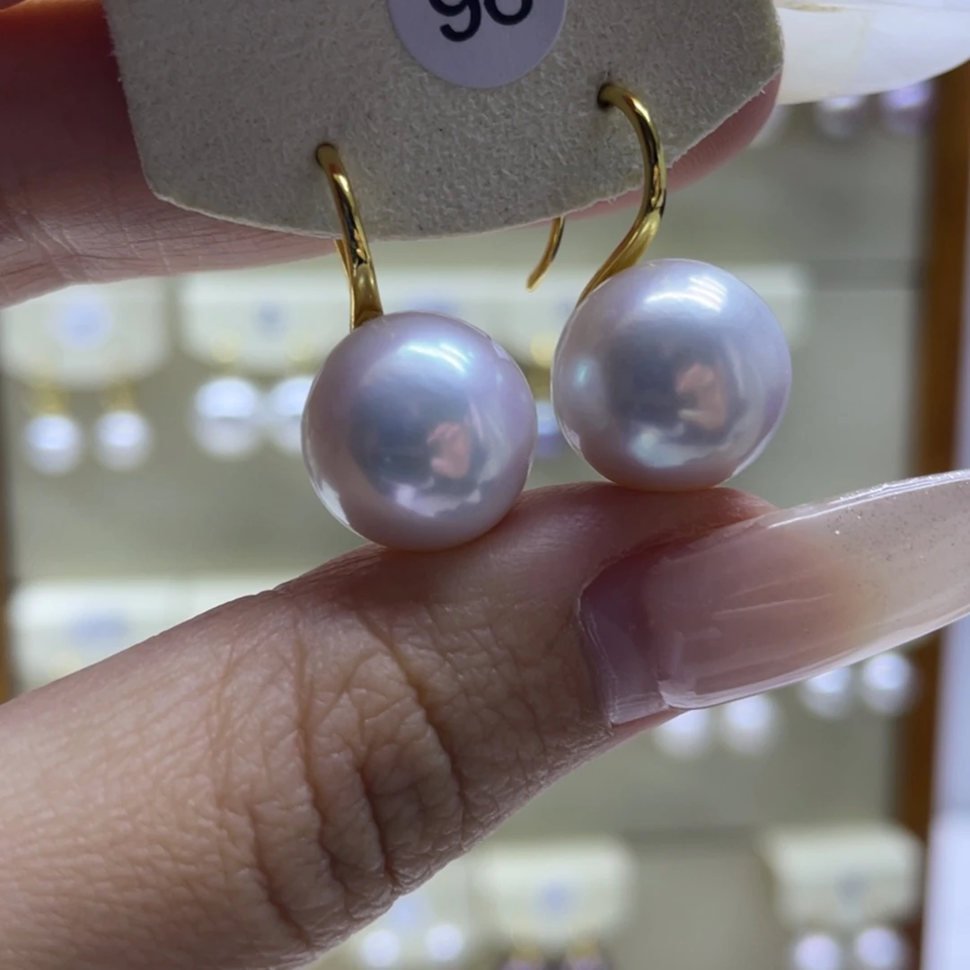 淡水珍珠耳饰银S925镶嵌