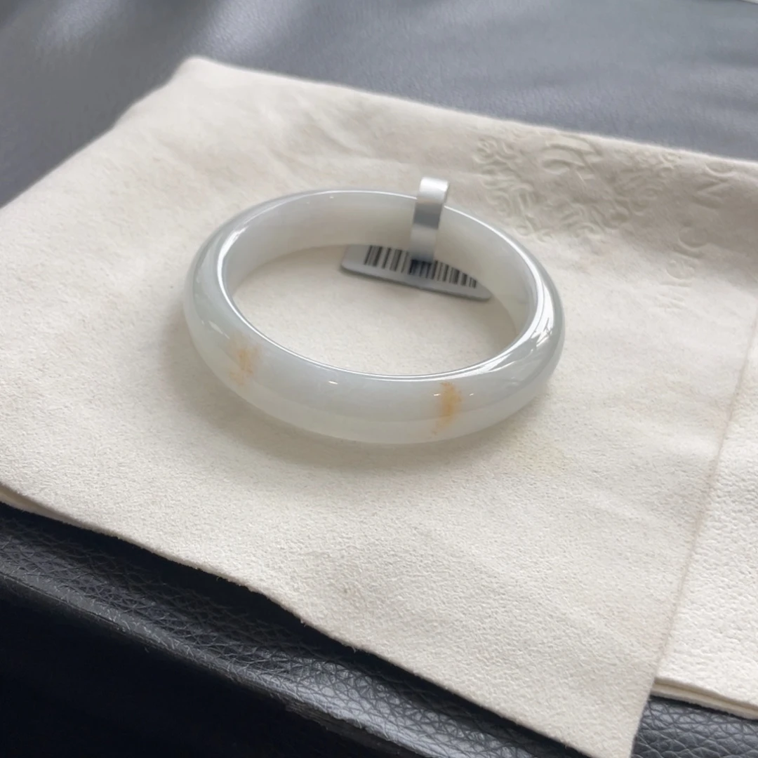 翡翠未镶嵌手镯53.5正圈