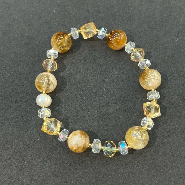 黄塔晶爆闪手串0002