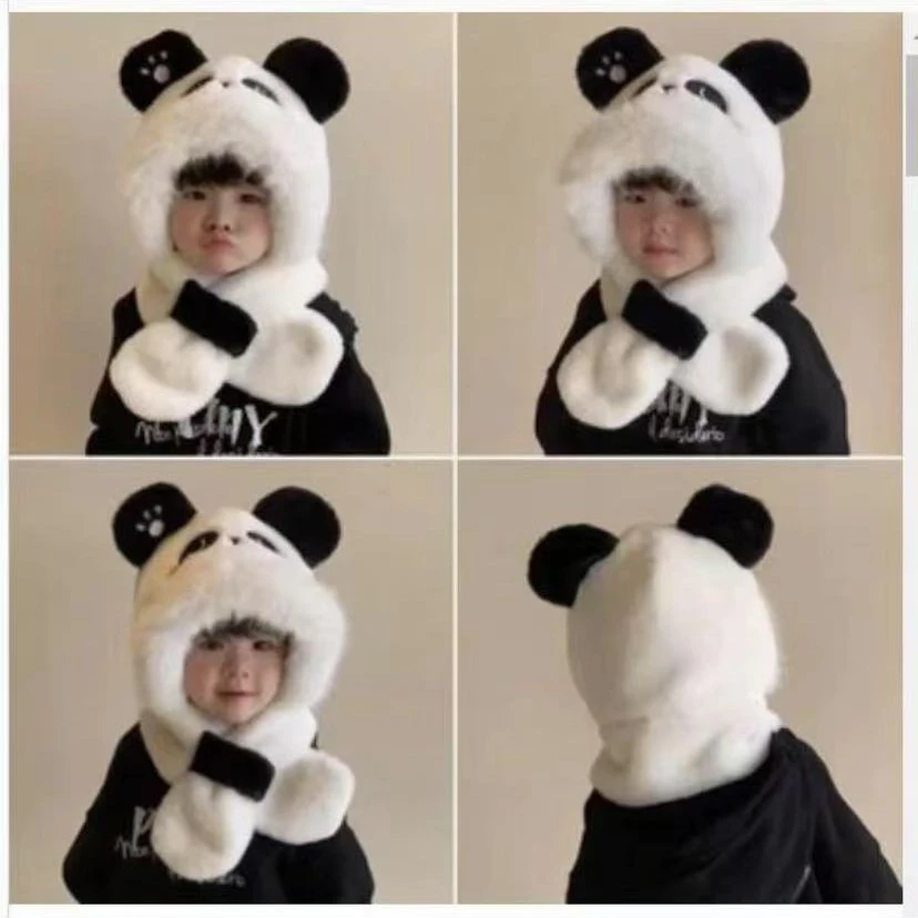 儿童冬季可爱熊猫帽子