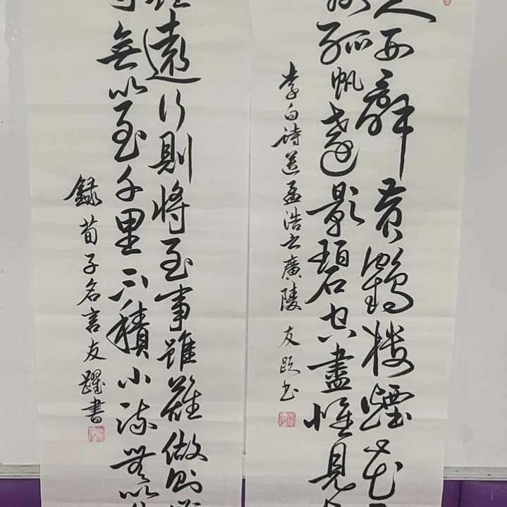 书法张友跃老师两个条屏
