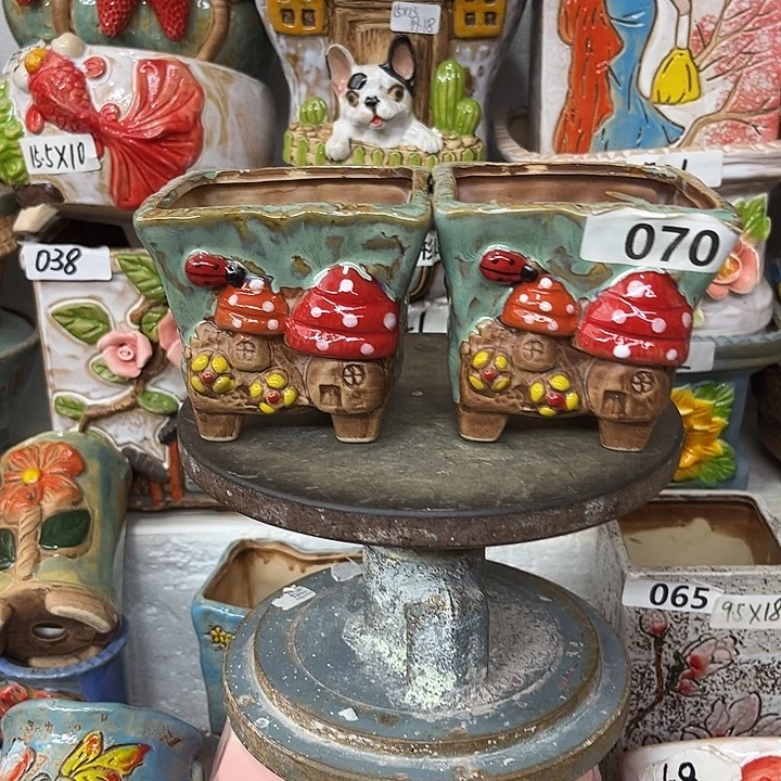 粗陶材质多肉花盆