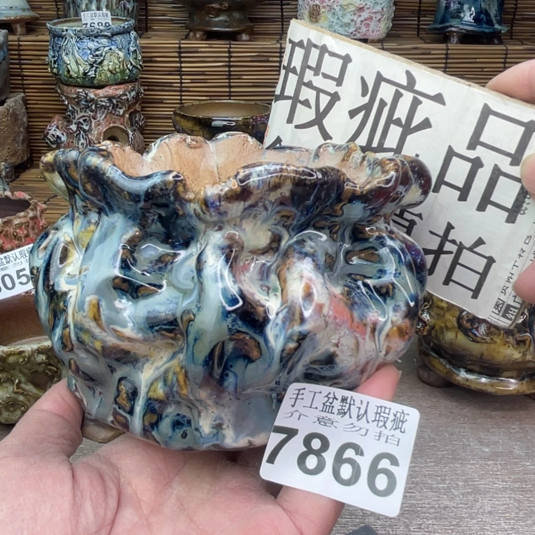 手工花盆默认瑕疵完美者勿拍