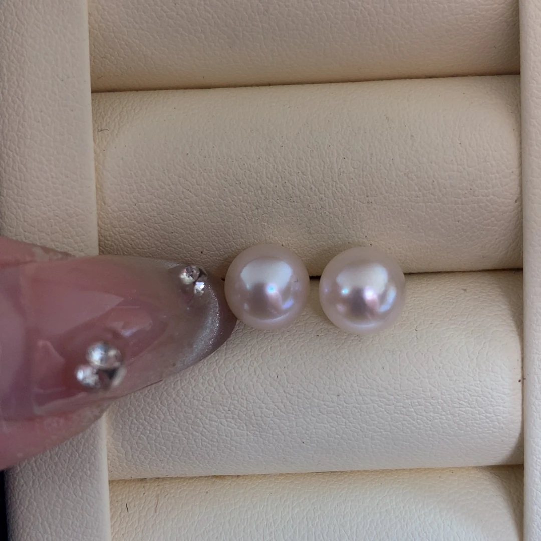 海水珍珠耳饰18K金镶嵌