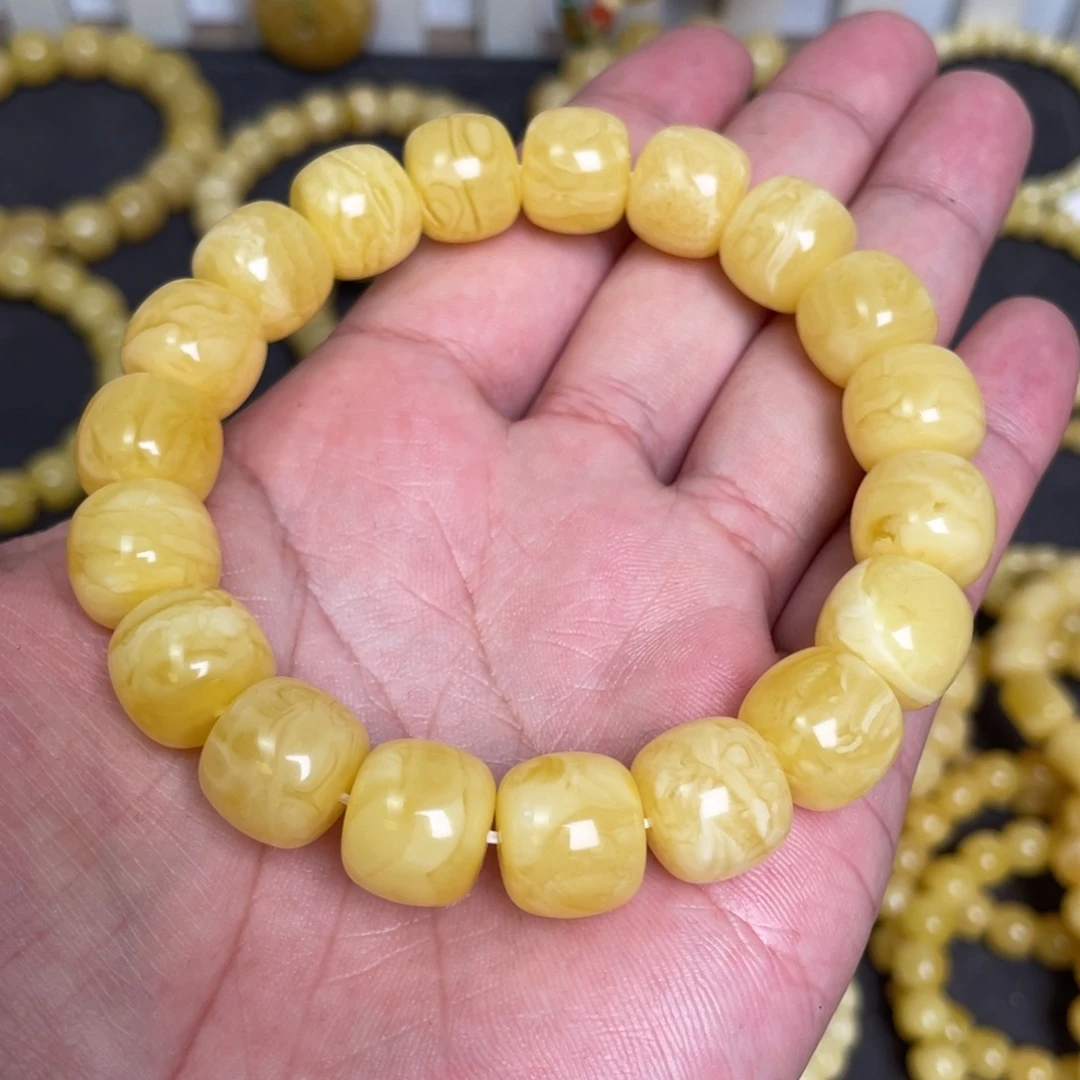 蜜蜡未镶嵌裸石蜜蜡手串13.3mm