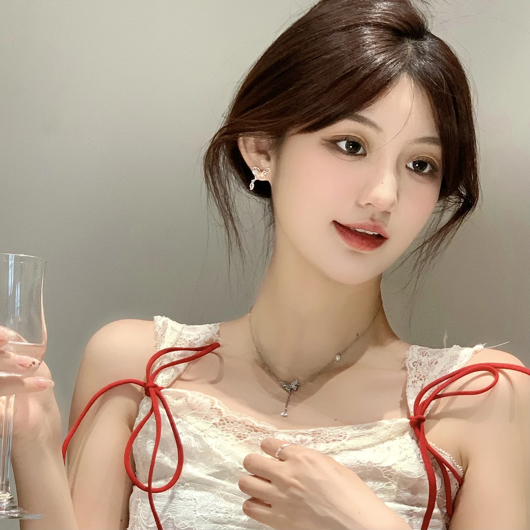 FULL GIRLISH耳环02420时尚百搭蝴蝶耳钉耳饰