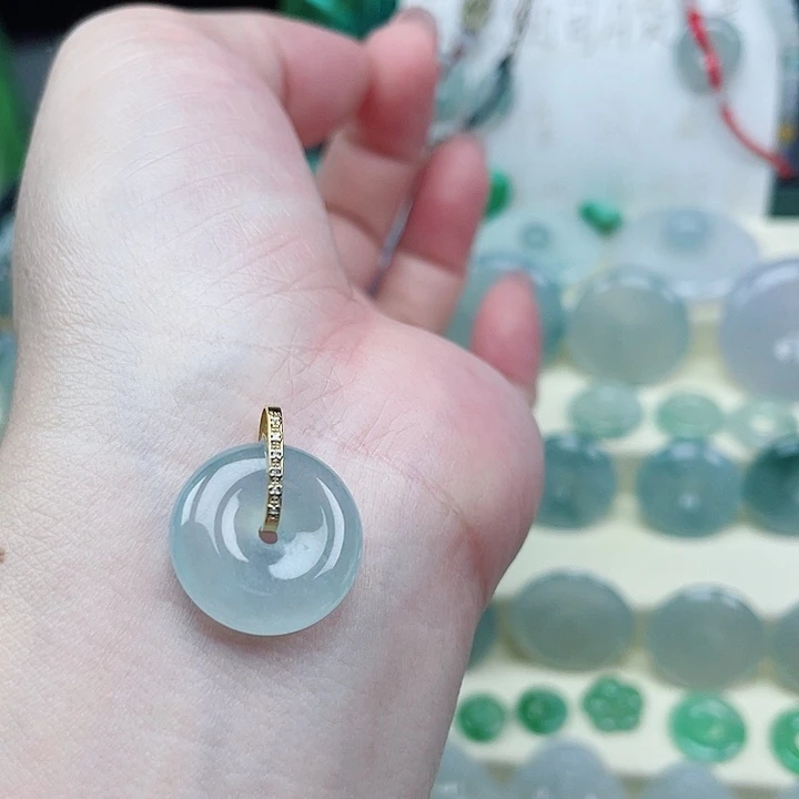 颈饰18K金镶嵌翡翠346465552