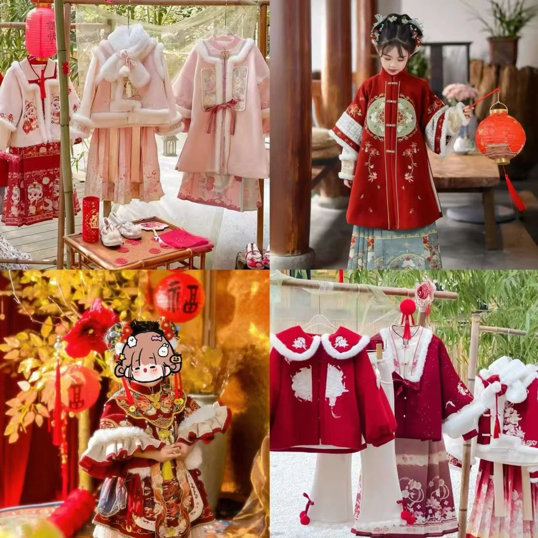 【CN269起】新年爆款女童唐装中国风古装套装拜年服新年服