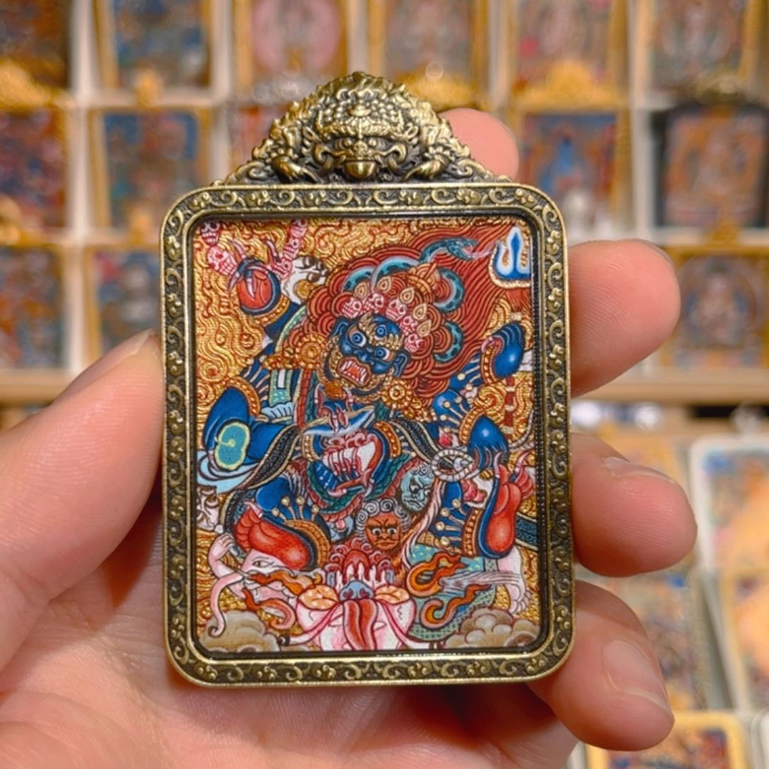 热贡高端纯手绘黑六臂