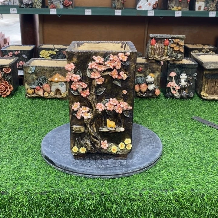 红陶青藤花器多肉花盆