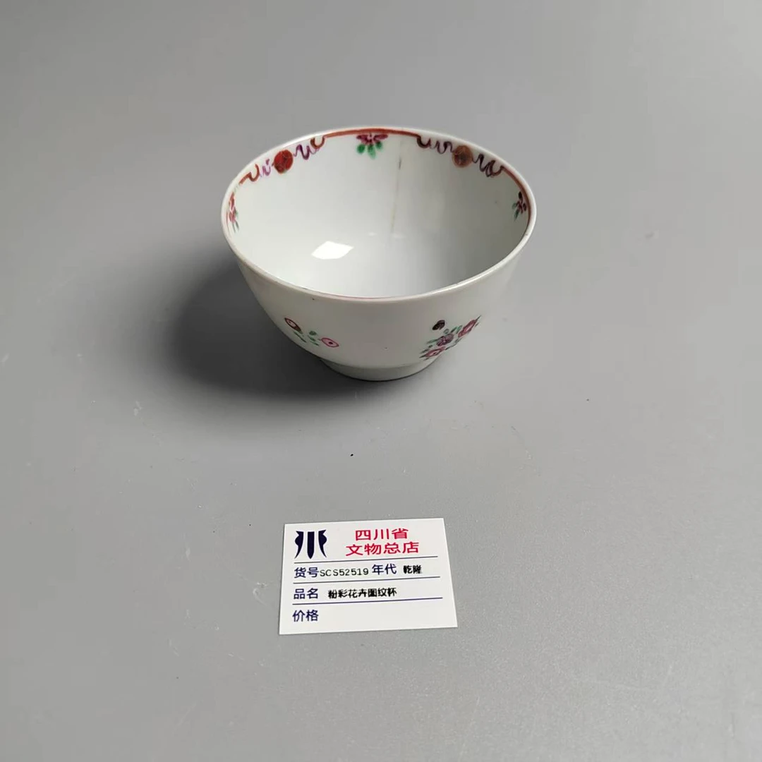 SCS52519乾隆粉彩花卉图纹杯