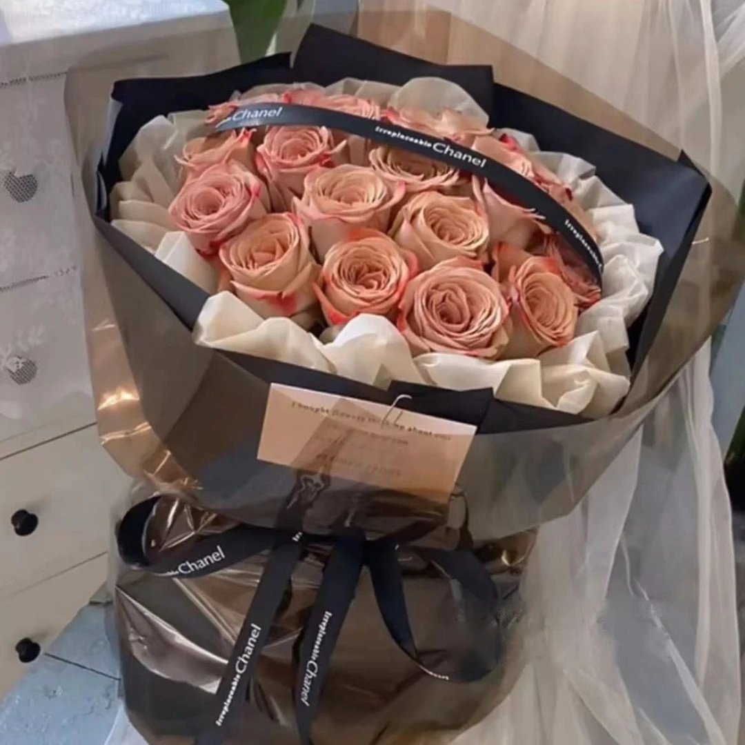 【只爱你】33朵卡布奇诺玫瑰花束生日花束送老婆送闺蜜花店送花上门147c