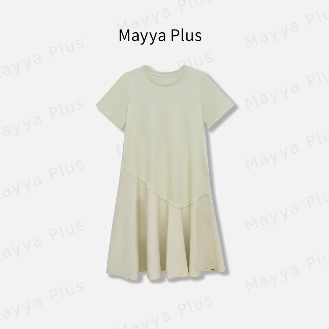 【恋上曲】Mayya Plus麦芽定制纯棉休闲连衣裙显瘦百搭裙子32523211