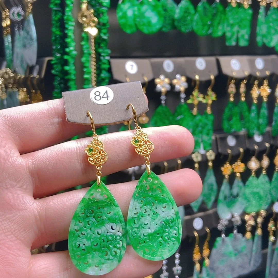 翡翠未镶嵌耳饰翡翠