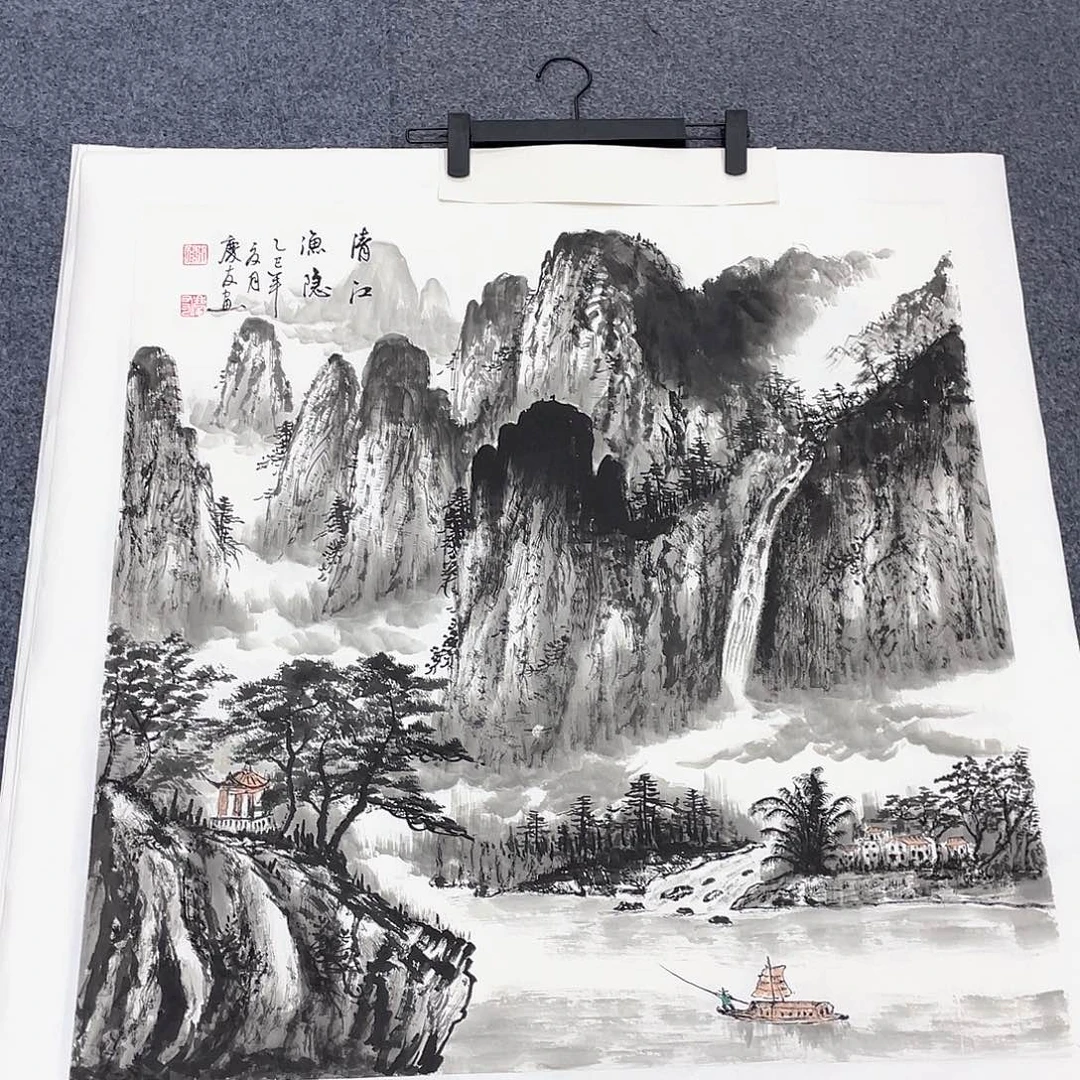 国画作品小姐姐放漏…