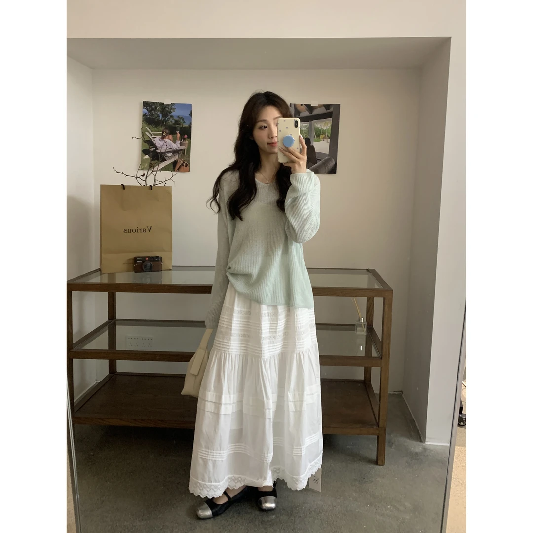 71800#舒适又显瘦！立体小花做工精致半身裙