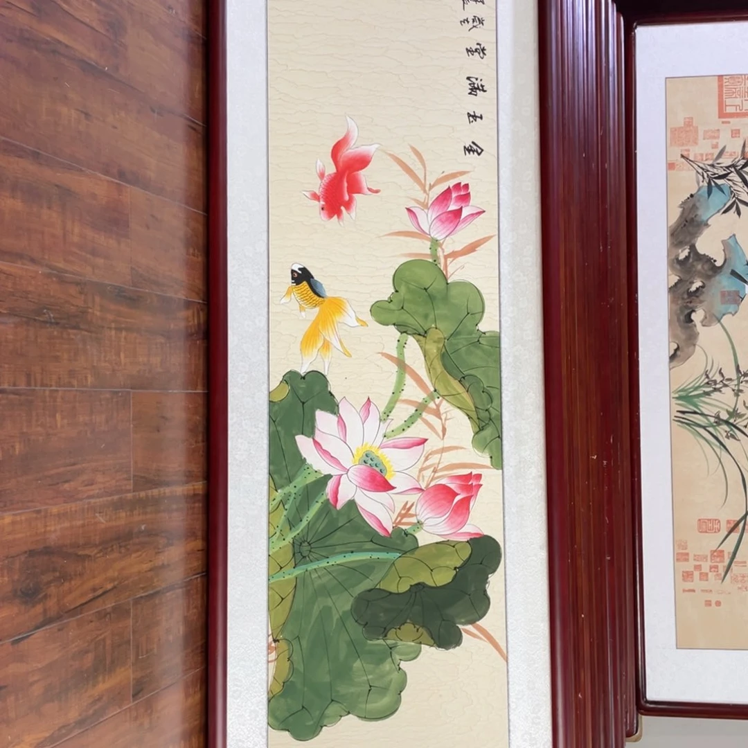 国画带框尺寸48*163厘米