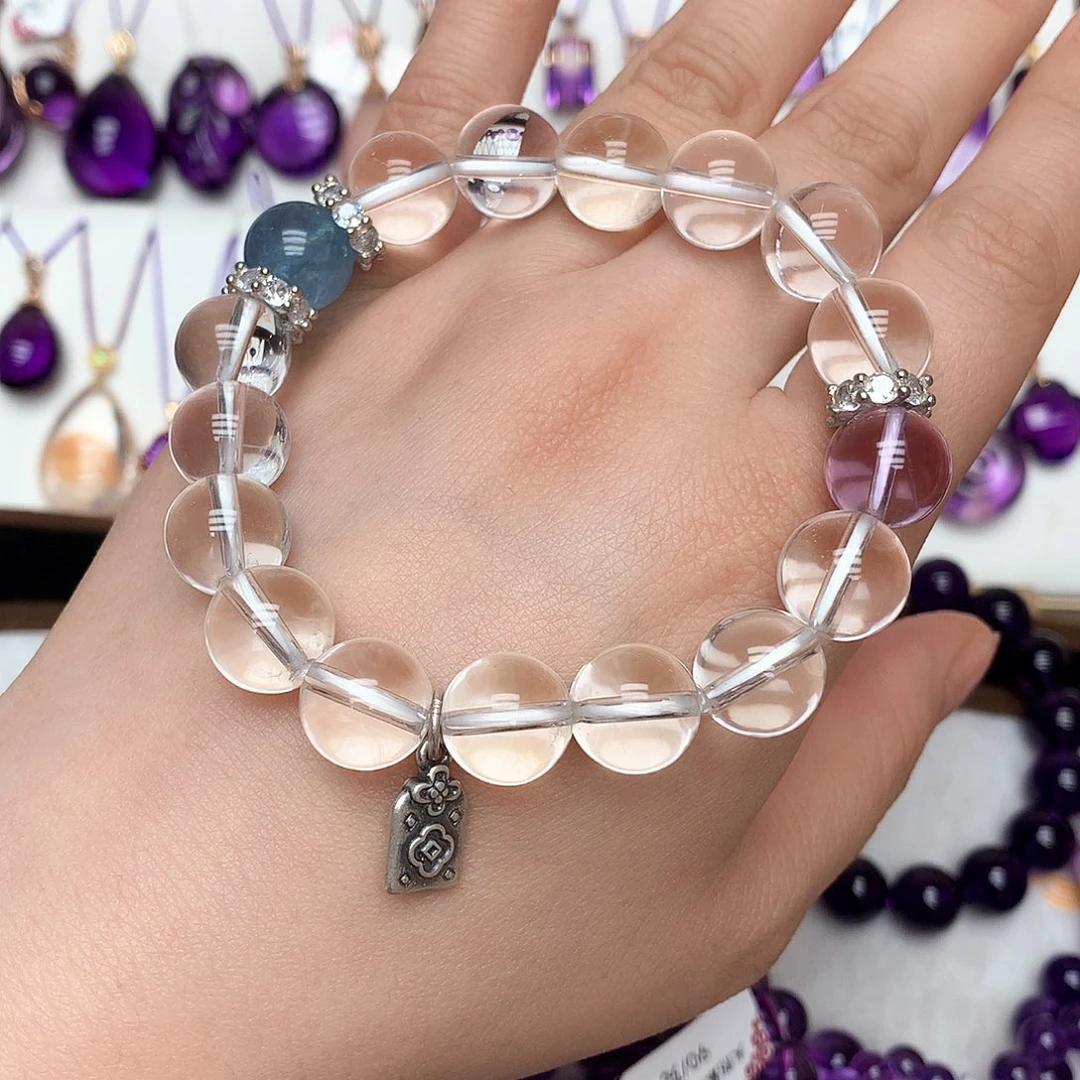 未镶嵌水晶珠宝半成品L 巴西手串12mm