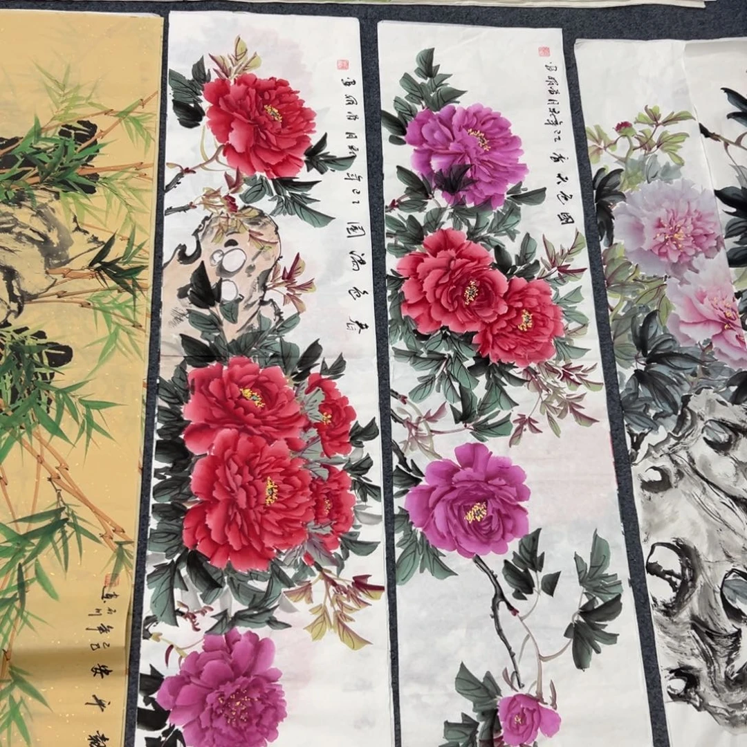 国画尺寸140✖️35四尺对开手绘画