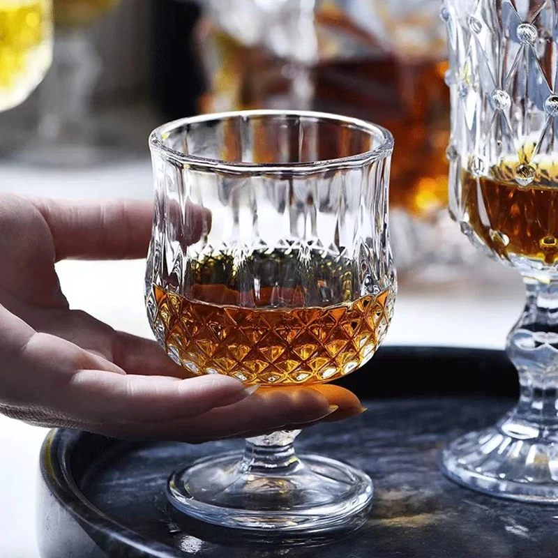 【6只装大号】ins风欧式高颜值加厚玻璃杯鸡尾高脚杯家用杯子洋酒杯