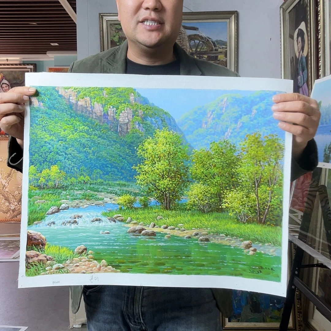 油画朝鲜艺术家哈哈