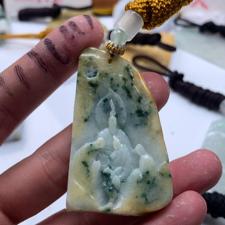 颈饰未镶嵌翡翠保真天然a货翡翠