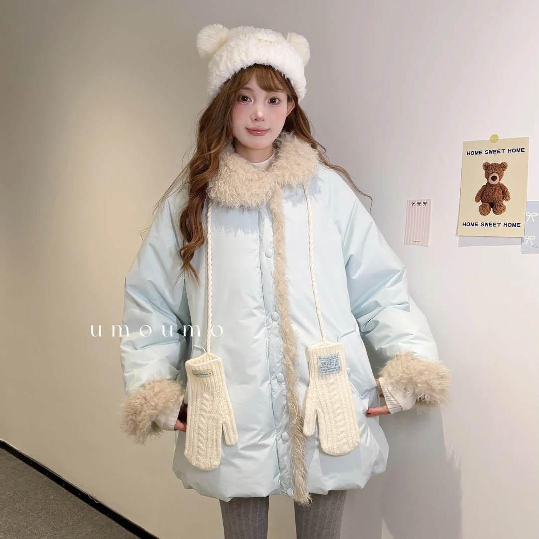 umoumo乌蘑原创设计时尚通勤花苞羽绒服UMOWT242014