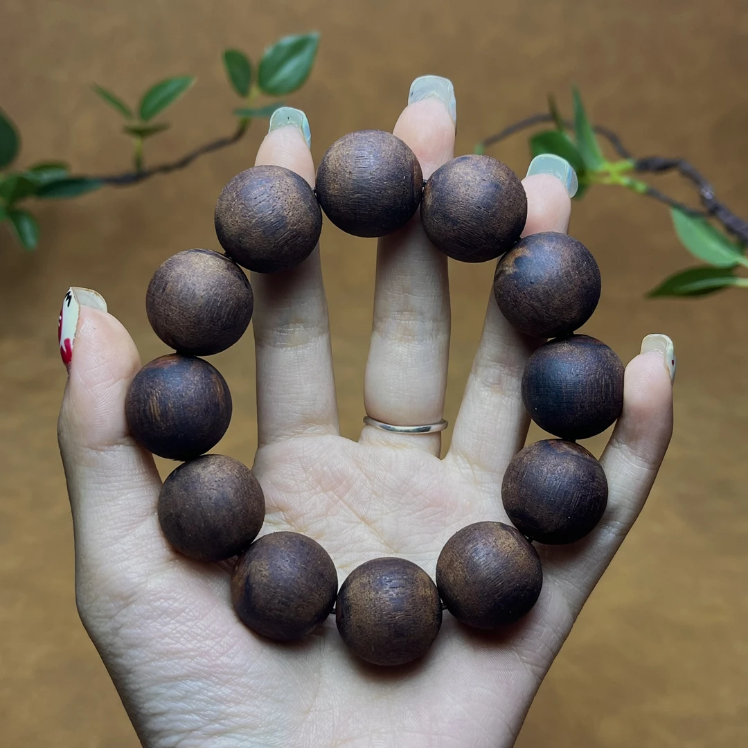 天然小叶降真香手串2.0圆珠单圈莺歌绿奇帝王香老蜜结满金丝猫推