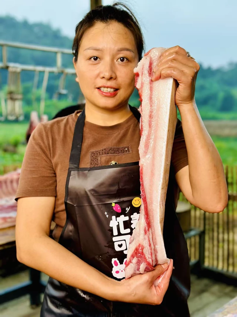 粮食土黑猪五花肉【偏肥】顺丰冷链包邮
