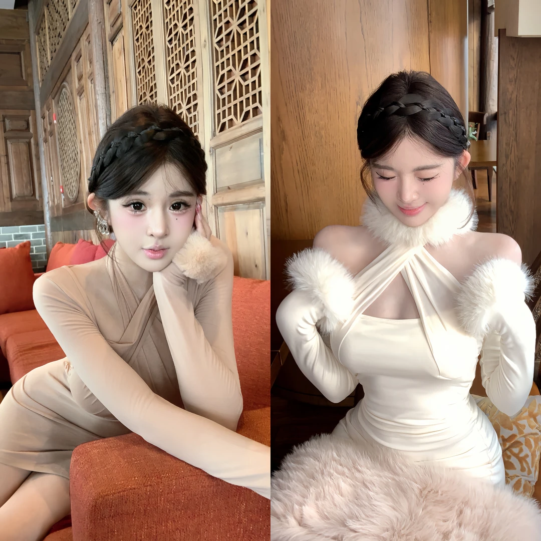 天鹅er 【天使蜜语】显瘦气质百搭修身连衣裙E25Q10446