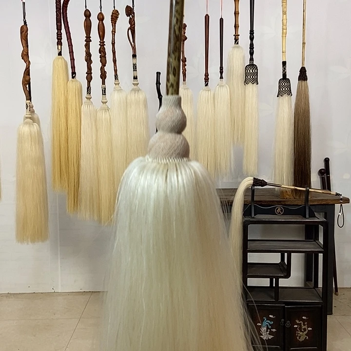 纯手工制作马尾拂尘