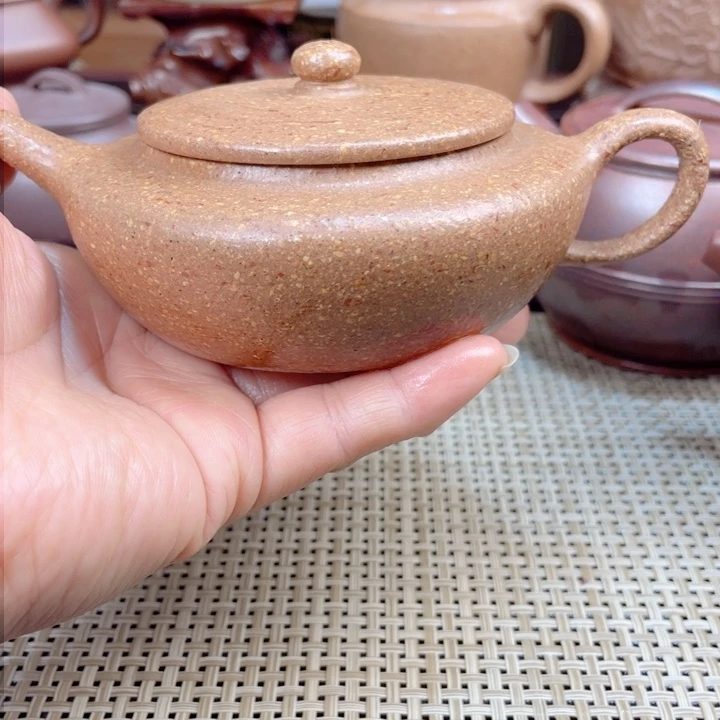 紫砂茶壶面**家粗沙颗粒手工制作