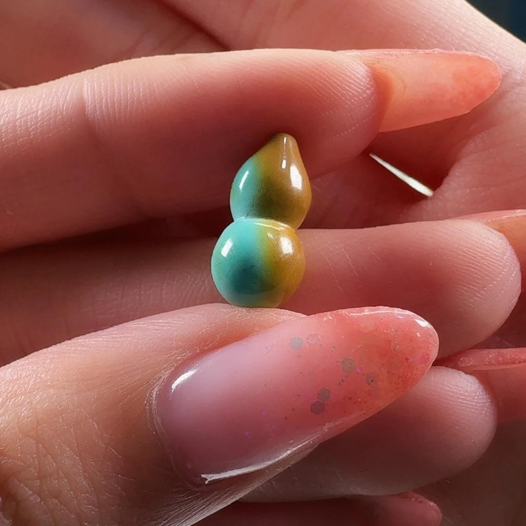 绿松石未镶嵌吊坠(不含链)双色葫芦