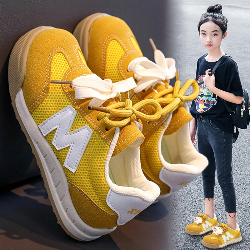 ABC女童鞋子2025新款秋季软底运动鞋中大童女孩潮儿童板鞋中大童