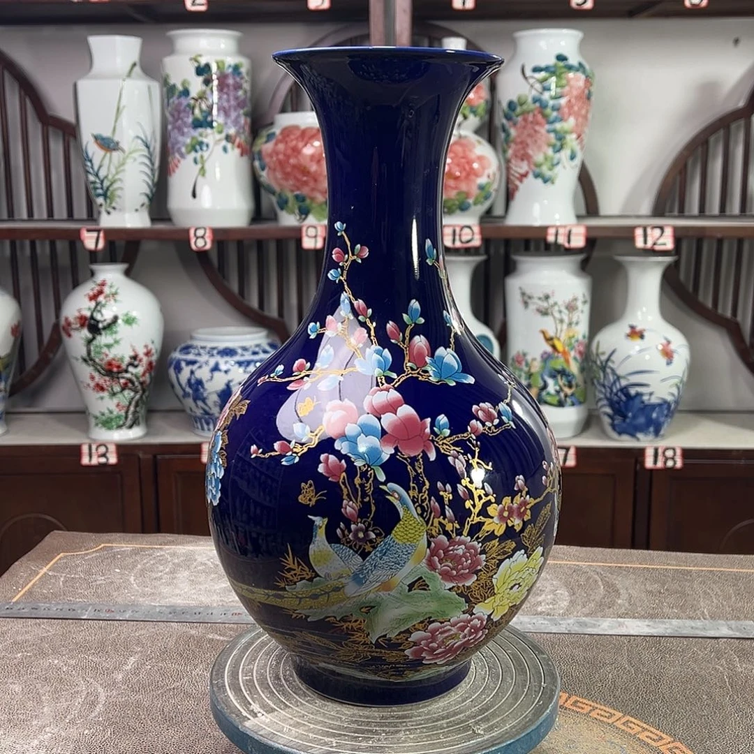 陶摆件景德镇陶瓷赏景泰蓝