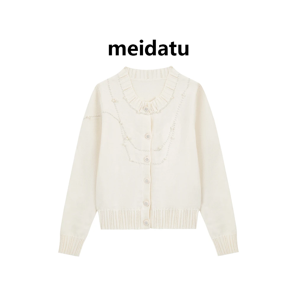 美哒兔（温柔可视）气质温柔重工小香毛织开衫（小个子版）bm1774-6