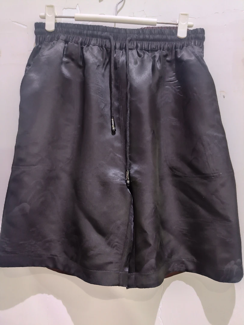 短裤裤子无弹力薄款直筒裤常规款五分裤高腰简约风中腰锥形裤夏季