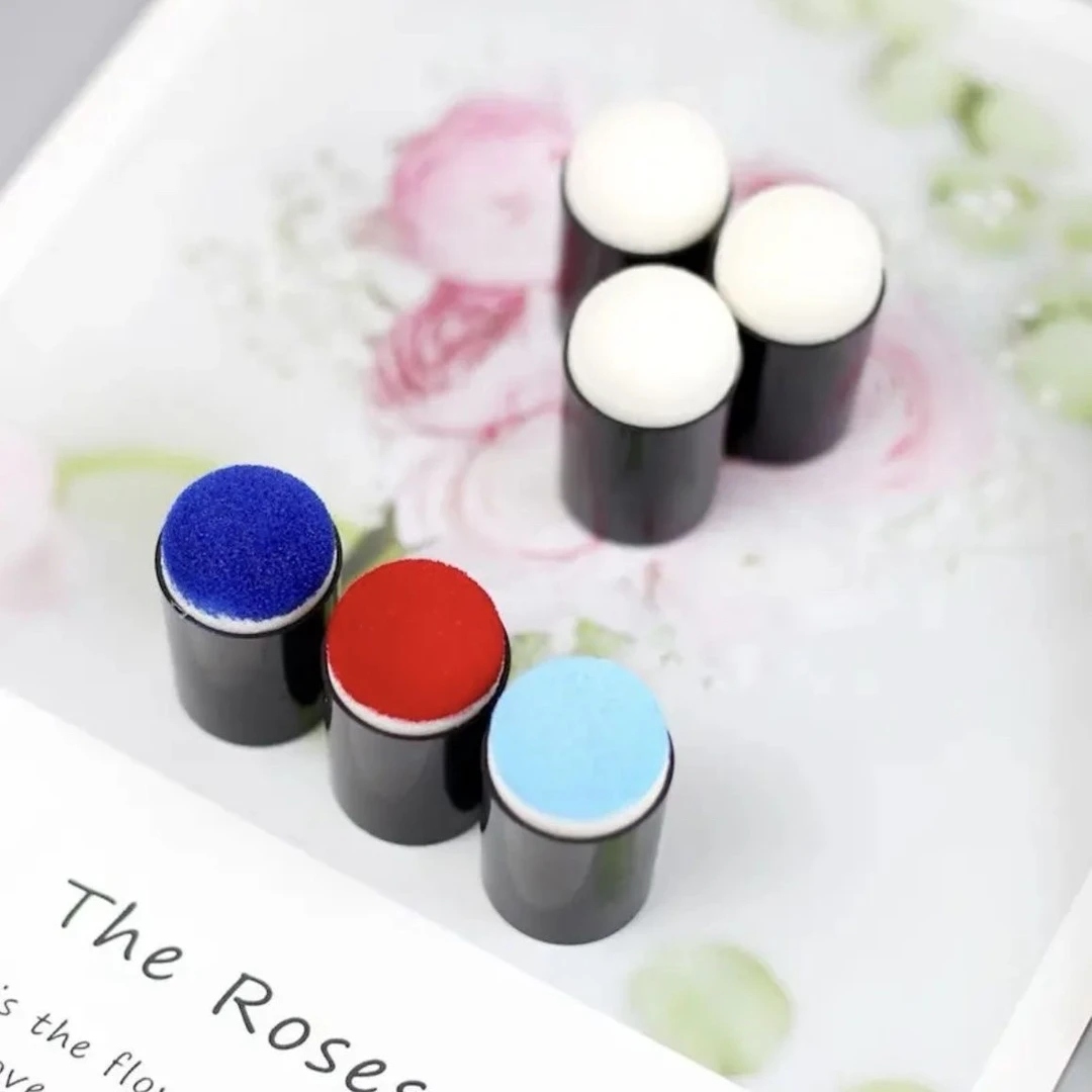 海绵指套涂抹上色面部工具彩绘手工diy手工印章印泥晕染手指套